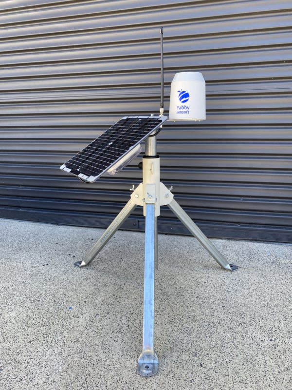 A Swarm Eval Kit providing satellite connectivity for a Yabby IoT sensor