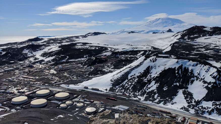 An image of McMurdo Station in Antarctica